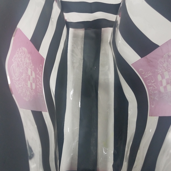 Vince Camuto Striped Gray and Pink Beach Tote Bag - Picture 15 of 15